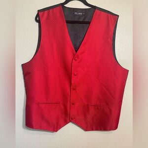 Umo Lorenzo men's formal red vest 2XL